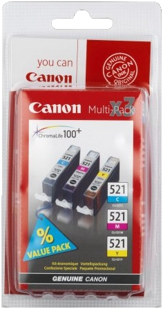 Aanbieding Canon CLI-521 Cartridges Combo Pack - ean 8714574525808 - PConlinekopen.nl