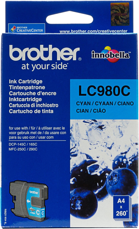 Aanbieding Brother LC-980 Cartridge Cyaan - ean 4977766659598 - PConlinekopen.nl