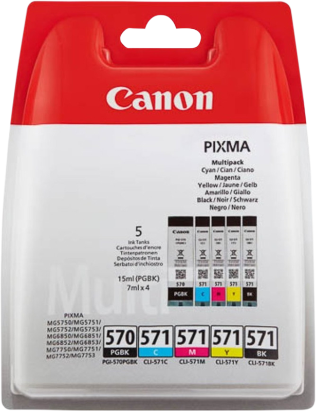 Aanbieding Canon PGI-570/CLI-571 Cartridges Combo Pack - ean 8714574631660 - PConlinekopen.nl
