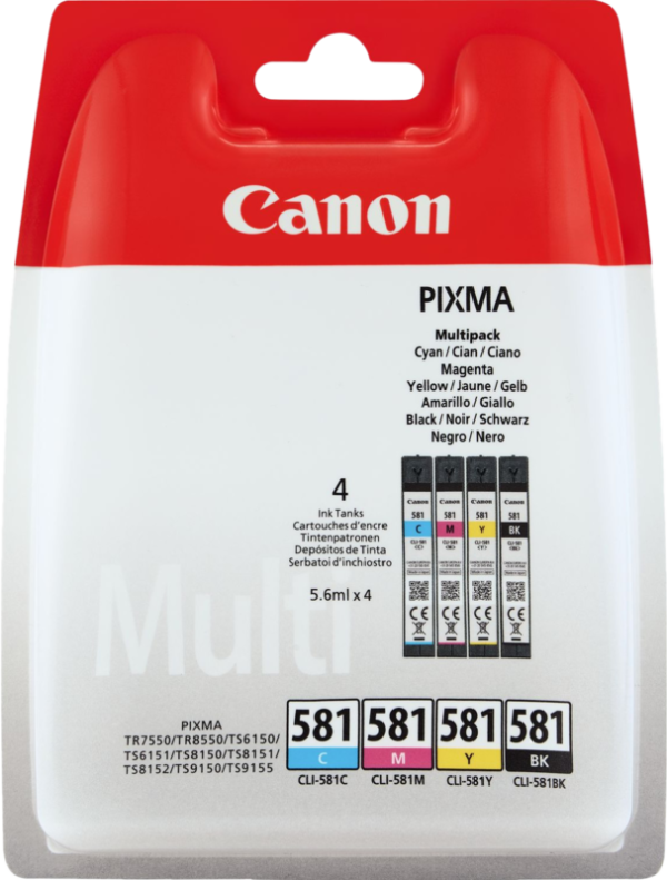 Aanbieding Canon CLI-581 Cartridges Combo Pack - ean 8714574652214 - PConlinekopen.nl