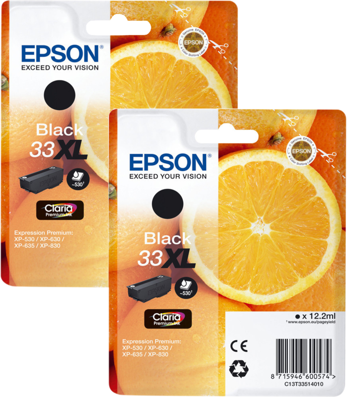 Aanbieding Epson 33XL Cartridge Zwart Duo Pack - ean 9506166621246 - PConlinekopen.nl