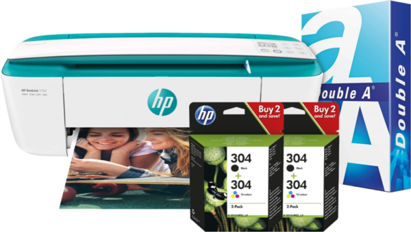 Aanbieding HP Deskjet 3762 + 2 sets extra inkt + 500 vellen A4 papier - ean 6090324129154 - PConlinekopen.nl